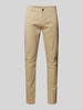 Lindbergh Slim Fit Chino mit Gesäßtaschen Sand