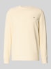 Christian Berg Men Pullover met labelpatch Metallic beige