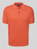 Christian Berg Men Poloshirt mit gerippten Abschlüssen Kupfer