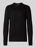 Casual Friday Regular fit gebreide pullover met ronde hals, model 'Heine' Zwart