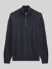 Marc O'Polo Regular Fit Troyer aus Baumwoll-Schurwoll-Mix Marine