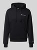 CHAMPION Bluza z kapturem z wyhaftowanym logo Czarny
