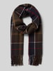 Barbour Sjaal met all-over motief model 'HAILES' Olijfgroen