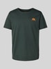 Alpha Industries T-shirt z nadrukiem z logo Petrol