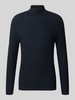 Antony Morato Rollkragenpullover aus Viskose-Mix in Ripp-Optik Marine