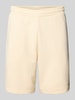 REVIEW Relaxed Fit Sweatshorts mit Label-Stitching Ecru