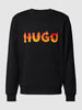 HUGO Sweatshirt met labelprint, model 'Ditmo' Zwart