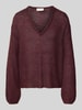 FREE/QUENT Relaxed Fit Pullover mit Alpaka-Anteil Modell 'Dido' Bordeaux Melange