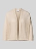 COMMA Strickjacke in offener Passform mit 3/4-Arm Sand