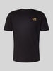 EA7 Emporio Armani T-shirt met labelprint Zwart