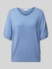 Liu Jo White Strickpullover mit Rundhalsausschnitt Hellblau