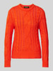 Lauren Ralph Lauren Strickpullover mit gerippten Abschlüssen Modell 'HILVAITE' Orange