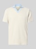 Selected Homme Regular Fit Poloshirt in Seersucker-Optik Modell 'MARNI' Hellblau