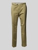 Hiltl Regular fit stoffen broek met strookzak, model 'PEAKER' Lichtgroen