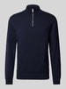 Armedangels Gebreide pullover met opstaande kraag, model 'FAABES' Marineblauw