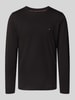 Tommy Hilfiger Slim fit shirt met lange mouwen van katoenmix Zwart