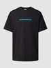 CK Calvin Klein T-shirt met labelstitching Zwart