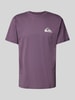 Quiksilver T-shirt z nadrukiem z logo Purpurowy