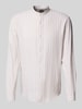 MCNEAL Slim Fit Freizeithemd aus Leinen-Mix mit Maokragen Beige