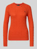 Polo Ralph Lauren Gebreide pullover van een mix van wol en kasjmier, model 'JULIANNA' Oranje