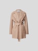 Harris Wharf London Wolljacke mit Taillengürtel Sand