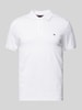 Tommy Hilfiger Regular Fit Poloshirt mit Logo-Stitching Weiss