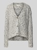 Christian Berg Woman Cardigan mit V-Ausschnitt Hellgrau Melange