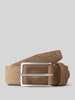 Pierre Cardin Gürtel aus echtem Leder in Suede-Optik Taupe