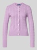 Polo Ralph Lauren Slim fit gebreid jack, model 'Cardi' Lila gemêleerd