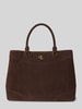 Lauren Ralph Lauren Handtas met logodetail model 'MARCY' Donkerbruin