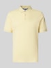 Brax Regular fit poloshirt met labelprint, model 'Pete' Lichtgeel