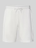 Christian Berg Men Shorts mit Strukturmuster und elastischem Bund Offwhite