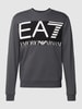 EA7 Emporio Armani Sweatshirt aus Baumwolle mit Label-Detail Stein