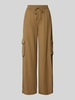 Vila High waist wide leg cargobroek met elastische band, model 'TIKKI' Olijfgroen