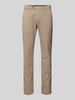 bugatti Slim fit stoffen broek met achterzakken Beige