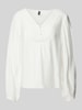 Vero Moda Bluzka z krótką listwą guzikową model ‘MIRA’ Biały