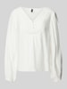 Vero Moda Blouse met korte knoopsluiting, model 'MIRA' Wit