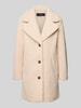 VERO MODA Teddymantel mit breitem Reverskragen Ecru