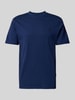Blend T-Shirt mit geripptem Rundhalsausschnitt Modell 'JENS' Marine
