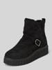 Marc O'Polo Boots aus echtem  Wildleder mit Teddy-Futter und Schnalle Black