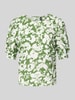 Vero Moda Bluse mit floralem Muster Modell 'FREJ' Oliv