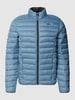 Blend Gewatteerd jack met labelpatch, model 'Romsey’ Lichtblauw