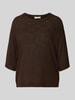 FREE/QUENT pullover in relaxed fit van viscosemix model 'Vicki' Donkerbruin