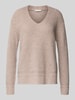 Tom Tailor Regular fit gebreide pullover van katoenmix  Taupe