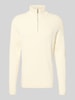 Lindbergh Relaxed fit pullover met structuurmotief Offwhite