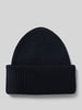 Profuomo Beanie mit breitem Umschlag Marine