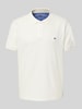 Fynch-Hatton Regular fit poloshirt met logostitching Offwhite