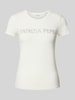 Patrizia Pepe T-shirt met label met strass-steentjes Wit