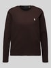 Polo Ralph Lauren Longsleeve mit Logo-Stitching Dunkelbraun