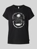 QS T-Shirt mit Motiv-Print Black